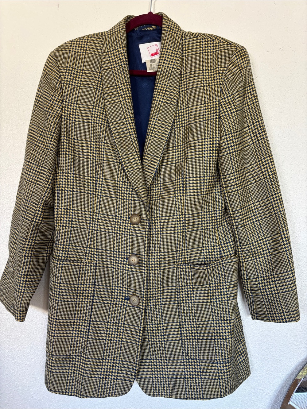 90s houndstooth blazer oversized